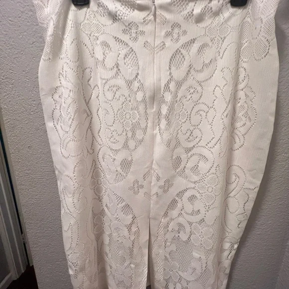 Eva Mendes for New York & Company White Lace Maxi Skirt church work career - Picture 3 of 7